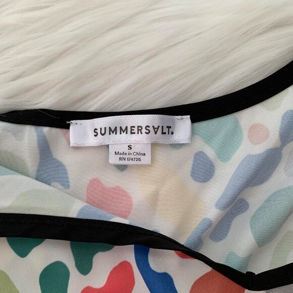 Summersalt - Multicolor leopard print V-neck lounge dress swim cover up, S - Picture 5 of 5